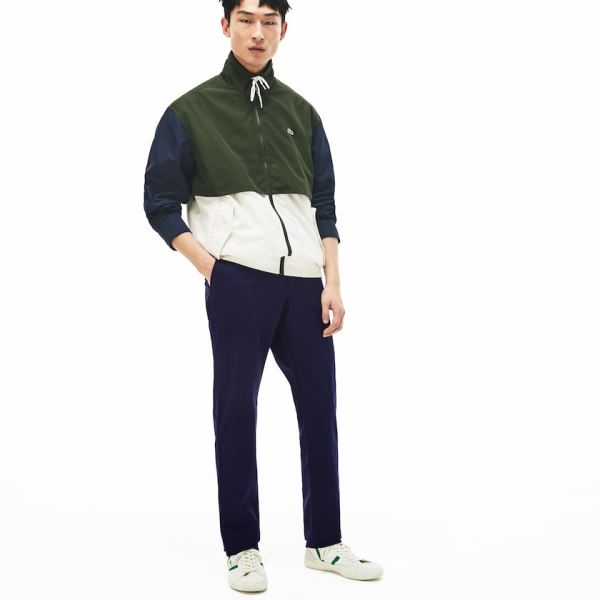 Lacoste Regular Fit Cotton Gabardine Chino Pants Pánské - Kalhoty Tmavě Blankyt Blankyt | CZ-K7dFNS